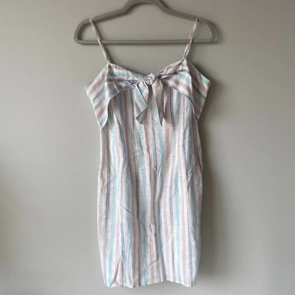 Striped Multicolor Spaghetti Strap Dress - Picture 5 of 14